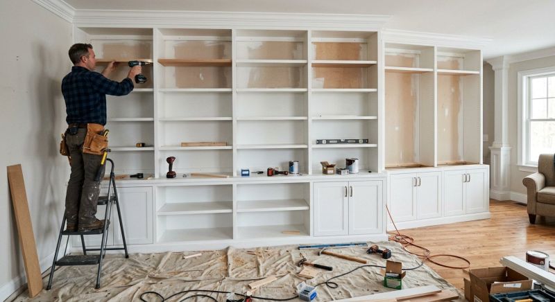 Custom Bookshelves Installation in Woodbridge, VA