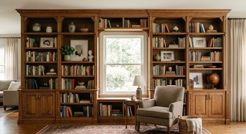 Custom Bookshelves Installation in Winston Salem, NC